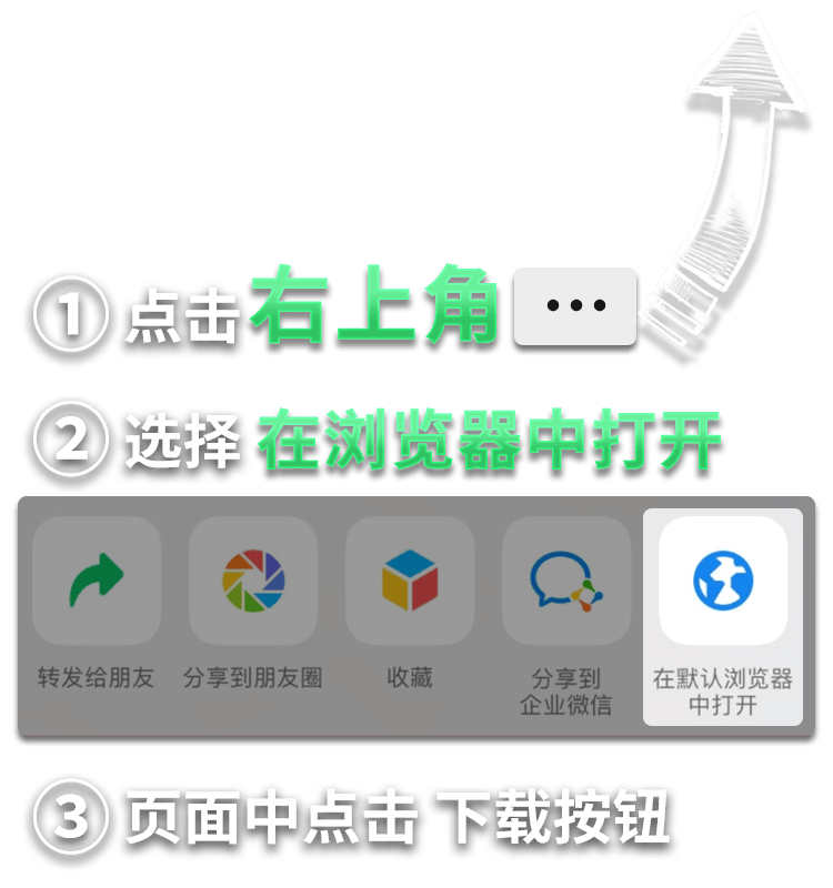 操作指引图，包含跳转浏览器的文字提示